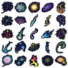 50 件彩色烟花卡通唯美涂鸦贴纸创意烟花装饰手册水杯行李贴纸学校用品，返校 - 彩色 - 查看 3