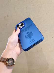 HANCAI Passport & Phone Case, Compatible With IPhone 16, 15, 14, 13, 12, 11 Pro Max, Matte Anti-Drop Back Cover - Blue Frame Silver Blue - View 5