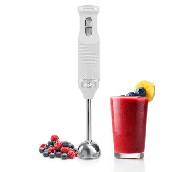 Briebe Batidora de Mano Brazo Desmontable ✅Envíos 24/48 h✅ Cuchillas de Corte en Acero Inoxidable Diseño Ergonómico, Briebe, HB1173WHT, Blanco