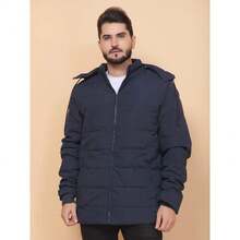 Bobojaco Windbreaker Waterproof Jacket Imported Thick Lined With Removable Cap And Pockets Winter 2025 Simple Zipper Pocket - Màu xanh hải quân - Xem 2