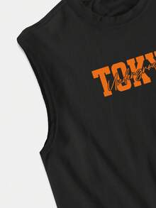 Men's Casual Lightweight Sleeveless Tank Top For Summer, Creative Car Pattern Design, Crew Neck, Elastic, Breathable, Moisture-Wicking, Suitable For Fitness Training, Layering Or Wearing Alone,