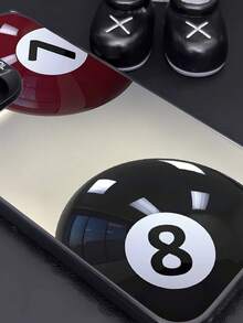 1 pièce Étui de protection pour téléphone, design graphique de billard, noir mat, anti-rayures et anti-traces de doigts. Compatible avec 16/16Pro/16Plus/15/15ProMax/15Pro/11/12/13/14ProMax/11Pro/11ProMax/12Pro/12ProMax/13Pro/13ProMax/14Pro/14ProMax. Texture premium créative. - Multicolore - Voir 3