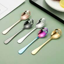 Juego creativo de 8 cucharitas de acero inoxidable con diseño de calavera para café, cucharitas doradas pequeñas ranuradas ideales para Halloween, lindas cucharitas pequeñas de 5.8 pulgadas para revolver
