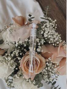 45张定制个性化泡泡管贴纸，可定制婚礼招待会标签，印有您的名字和日期，采用优雅的透明金箔泡泡设计，适合返校用品、定制贴纸、营造温馨氛围和节日日历。 - 彩色 - 查看 9