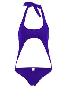 Women's One-Piece Swimsuit Sleeveless Hanging Neck Tie One-Piece Swimsuit For Pregnant Women