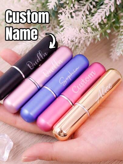 Custom Name Perfume Bottle,Personalized Travel Perfume Bottle Refillable,Customized Mini Perfume Bottle,Customizable Bridal Party Gifts,Birthday Gifts,Bridesmaid Gifts,Multifunctional,Travel,Portable,Liquid Bottle,Suitable For Men,Women,Besties,Girlfriends,Boyfriends,Colleagues,Exquisite,Unique Gifts