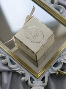 20个/5个/包 豪华金箔礼盒,派对回礼,婚礼装饰,带盖丝带纸方形礼盒,适用于婴儿派对、新娘派对、毕业典礼、单身派对,郁金香压花精致包装礼盒,高端婚礼仪式优雅礼盒,派对回礼盒 - 彩色 - 查看 8