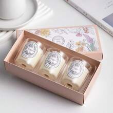 3pcs Home Fragrance Candle Set, Bedroom Ambiance, Long Lasting Scented Candle, Creative High-End Gift Box, Living Room/Dining Table Decor