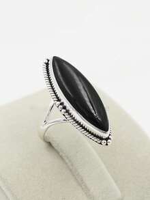 1pc Elegant Boho Style Ring, Luxury Unique Punk Ring, Valentine's Day Jewelry Gift - 銀色 - 查看 17