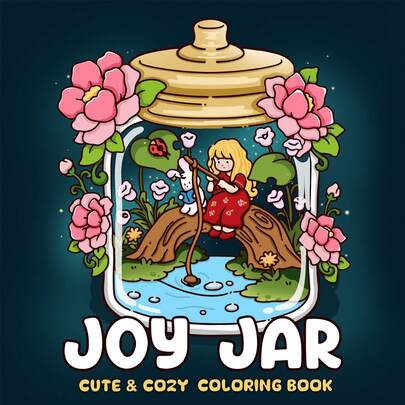 JOY JAR Bold-Easy Patterns Coloring Book For Adults Cute Drawing Book Perfect Gift For Party And Birthday,Back To School,School Supplies