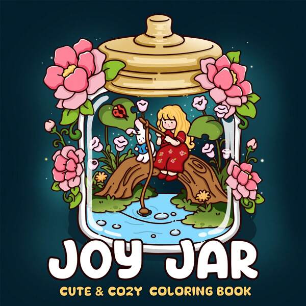 JOY JAR Bold-Easy Patterns Coloring Book For Adults Cute Drawing Book Perfect Gift For Party And Birthday,Back To School,School Supplies