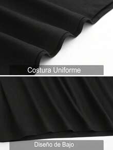Camiseta de impresión de letra, manga corta con cuello de crew informal para verano y primavera, ropa para mujeres Vendido por - Negro - Ver 5