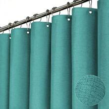 1pc Linen-Like Shower Curtain, 230g/M² Heavy Duty Washable Fabric Shower Curtain Set, Bathroom Hotel Bath Tub Thick Fabric Curtain, Valentines, Mother's Day, Wedding Holiday Home Decor, Includes 12 Metal Hooks Room Decor Bathroom Accessories Back To School - Multicolor - View 38