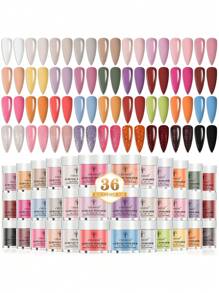 CHOSEOS 36 Colors Professional Nail Art Powder Kit In Luxury Gift Box, Acryl Powder For 3D Nail Extensions, No Need Lamp, Quick Dry, Great Gift For Mother's Day, Halloween, Valentine's Day, Thanksgiving For Moms, Girlfriends, Girls, Partners