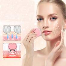 微电流面部调理仪，USB 便携式心形面部塑形工具，面部提升按摩器 - 粉色 - 查看 3