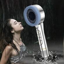 (Pojedyncza głowica prysznicowa/zestaw 3 szt.) Głowica prysznicowa ABS do użytku domowego, z filtrem i ciśnieniem, z 4 ustawieniami, z wężem ze stali nierdzewnej o długości 1,5 m i uchwytem na głowicę prysznicową ABS bez konieczności wiercenia