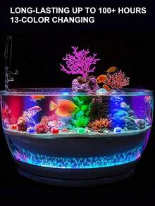 Luz LED sumergible mini con control remoto, vela de té pequeña sumergible, luz decorativa a prueba de agua RGB multicolor sin llama, a batería, para decoración de florero, piscina, estanque - Multicolor - Ver 2
