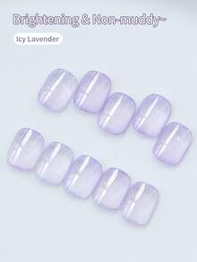 XEIJAYI 15ML 冰紫色凝胶指甲油，UV LED 浸染指甲油，假日 DIY 美甲设计，适合春夏美甲 - 紫色 - 查看 6