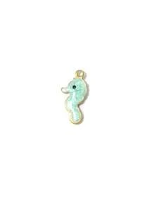 5pcs/Pack 304 Stainless Steel Green, Pink, White Plated Seahorse Pendant Accessories For Necklace, Bracelet, Jewelry