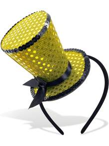 Mini Top Hat Headband Sequins Tea Party Headpiece Fascinator 1920s Gatsby Party Costume Accessory For Women Lady Gril ,Hair Accessories, Tiny Hats, Derby Hat , Mini Cap, School Stuff, Gifts, Wedding