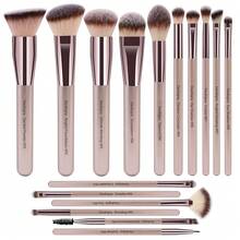 Brochas de Maquillaje, Daubigny 16 Piezas Juego Completo de Brochas de Maquillaje Sintéticas Premium con Brochas Profesionales para Base, Polvo, Correctores, Sombras de Ojos, Rubor para un Maquillaje Perfecto (Oro Champán) - Oro champán - Ver 12