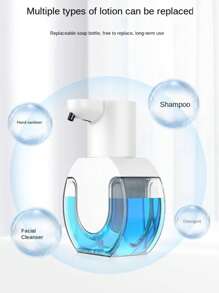 RAF 1 Peça Dispensador de Sabonete Líquido Automático Sem Toque Montado na Parede do Banheiro, Dispensador de Espuma de Sabão Elétrico Recarregável com Sensor de Movimento para Lavar as Mãos, Dispensador de Sabonete Líquido/Espuma Montado na Parede