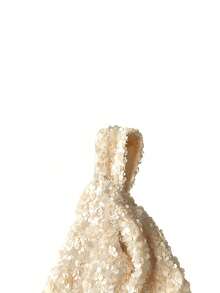 女士闪亮亮片腕包，百搭时尚复古风格手提包