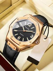 Reloj de negocios de lujo casual con correa premium para niño, caja de aleación