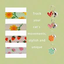 Cat Collars With Bells, Breakaway Kitten Collar, Cute Kitty Collar , Pet Supplies Accessories - Green - View 3