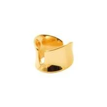 VKHK 1 Peça Anel Aberto Côncavo Personalizado, Revestido em Ouro 18K, Aço Inoxidável, Adequado para Homens e Mulheres, Presente Para Uso Diário