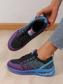 Giày thể thao thời trang nữ, thích hợp cho hoạt động ngoài trời và dạo phố, phù hợp cho mọi mùa. - Màu tím - Xem 3