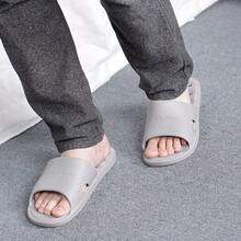 New-  Women's Shower Slipper, Quick Rying Non-Slip Slippers, Bathroom Hou & Pool San, In-Oor Slipper For Gym, Soft Sole, Beige, Size S, M, L, XL - 灰色 11-12 女士 10-11 男士 - 查看 7