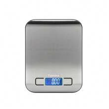 Stainless Steel Digital Food Scale, Kitchen Scale Weight (G & Oz), For Baking, Cooking And Meal Prep, 6 Units, Tare Function, 11 LB (Incl. Battery)