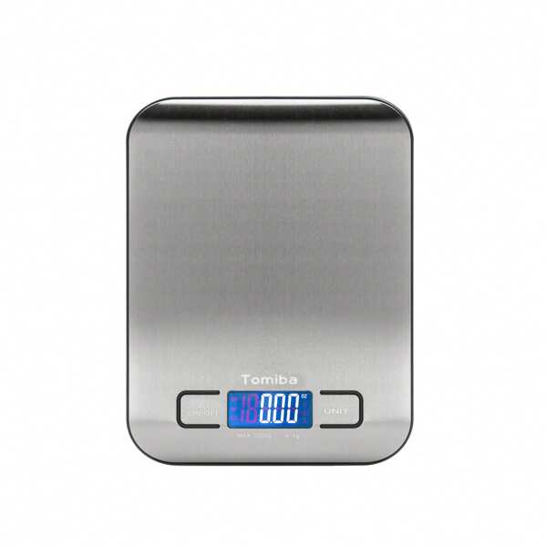 Stainless Steel Digital Food Scale, Kitchen Scale Weight (G & Oz), For Baking, Cooking And Meal Prep, 6 Units, Tare Function, 11 LB (Incl. Battery)