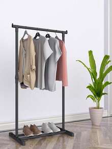 Cabide multifuncional para roupas, cabide independente com barras simples/duplas, varal ajustável e dobrável para quarto, varanda, uso interno e externo, economiza espaço, fácil montagem