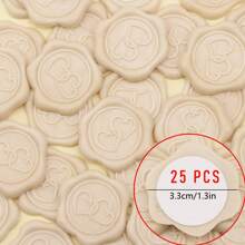 CYFUN DESIGN 20/25 PCS Eucalyptus Pattern Real Wax Sealing Stickers Self-Adhesive Wedding Invitation Envelope Seal Stickers For Decorating Wedding Invitations, Gifts,Back To School,School Supplies