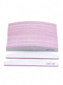 JEARLYU Lima per unghie 100/180 grit, tampone per unghie lavabile a doppia faccia, lucidatore per unghie riutilizzabile, adatto per unghie naturali e acriliche, per uso domestico e da salone