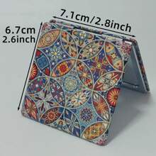 1pc, Small Mirror - Ultra Portable, Pocket Size, Foldable, Lightweight, Ultra-Thin, Convenient Handheld Vanity Mirror, Handheld Double-Sided Mirror For Travel, Office And Bedroom,Perfect Gift For Birthday, Mother's Day And Other Celebrations