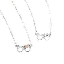bandai 1pc Disney Cute Minnie Mouse Bow Knot Pendant Popular Cartoon Figure Necklace Mickey Mouse Minnie Pendant Necklace