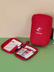 便携式药包，可爱迷你急救包，医疗应急收纳袋，适合居家、户外、露营、徒步旅行、野外生存旅行，多种颜色和尺寸可选，返校旅行必备 - 彩色 - 查看 4