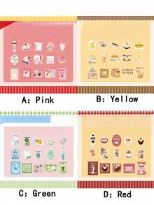 1 Pack Of 30pcs Retro Style Sweet Shop Chocolate Shiny Creative DIY Phone Case, Diary, Scrapbooking Decorative Stickers, School Supplies,Back To School