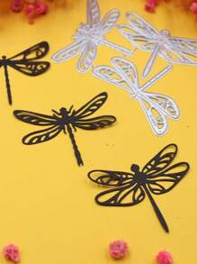 1 Pack Of Three Dragonfly Style Graphic Cutting Knife Molds, Carbon Steel Etching Knife Molds, Embossed Knife Molds, DIY Hand-Embossed Knife Molds