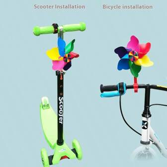 1 Set Of Bicycle, Windmill, Skateboard, Rider's Cart, Windmill, Ribbon, Electric Bike, Motorcycle, Windmill Decoration