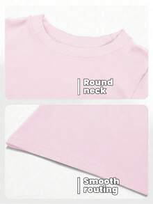 YEIFIN Ensemble de survêtement 2/4 Count pour femme, t-shirt uni à col rond et legging taille haute, t-shirt sportif et confortable, pantalon slim pour le yoga, la gym, les vêtements de sport d'été pour la rentrée scolaire, survêtements pour femme, tenue Downtown Girl, style printemps-été - Rose pâle - Voir 5