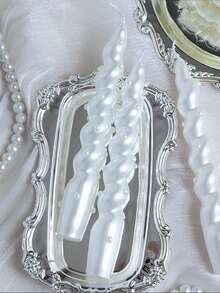 2件/套珍珠长杆蜡烛，浪漫婚礼、生日、西餐蜡烛25厘米/30厘米，无烟无味蜡烛，适用于婚礼、家居装饰、节日晚餐蜡烛 - 1套 - 查看 7