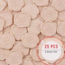 CYFUN DESIGN 25Pcs/30Pcs/50Pcs Heart/Flower Branch Pattern Wax Seal Stickers, Envelope Seal Stickers, Envelope Seal Self-Adhesive Gold Stickers For Wedding Party Birthday Gift Back To School