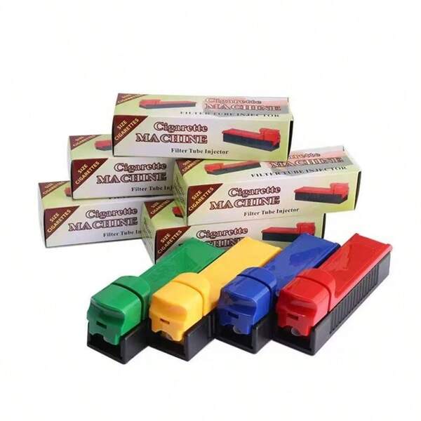 1pc Multi Color Convenient Home Push Pull 8MM Single Tube Mini Cigarette Puller Manual Cigarette Maker