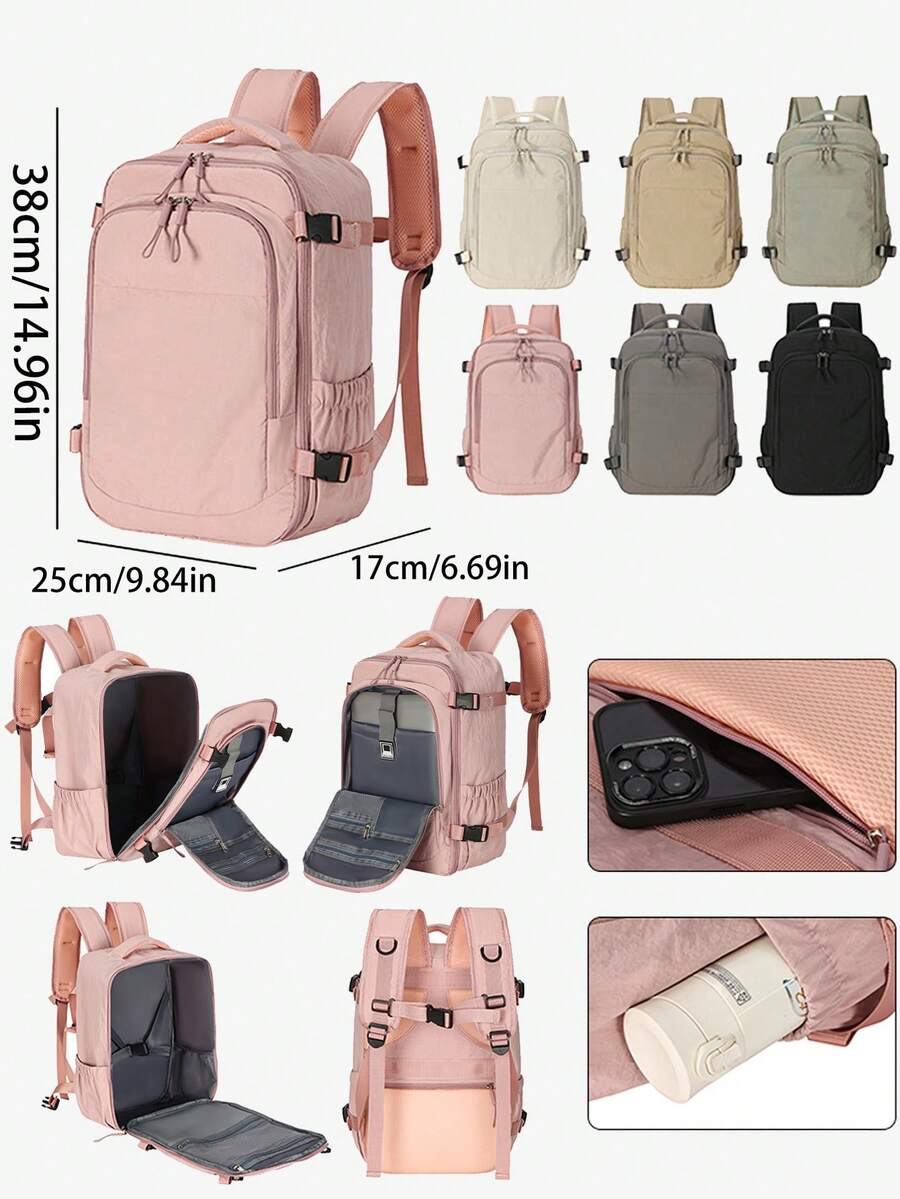 Mochila de gran capacidad para mujer para el ocio, viajes ligeros, viajes de negocios, equipaje, bolsas escolares, viajes cortos y desplazamientos - Multicolor - Ver 1