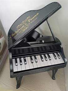 Minipiano de teclado infantil con modo de función multipulsación, incluye múltiples melodías, 24 teclas negras y blancas para tocar, juguete de piano electrónico realista para juego interactivo entre padres e hijos, para niños y niñas