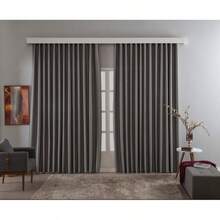 Curtain 3.00X2.80 Swiss Rail BLACKOUT Fabric Light Blocking - 冰 - 查看 1